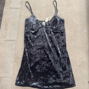 Vintage 90s mini chica spaghetti strap velvet dress